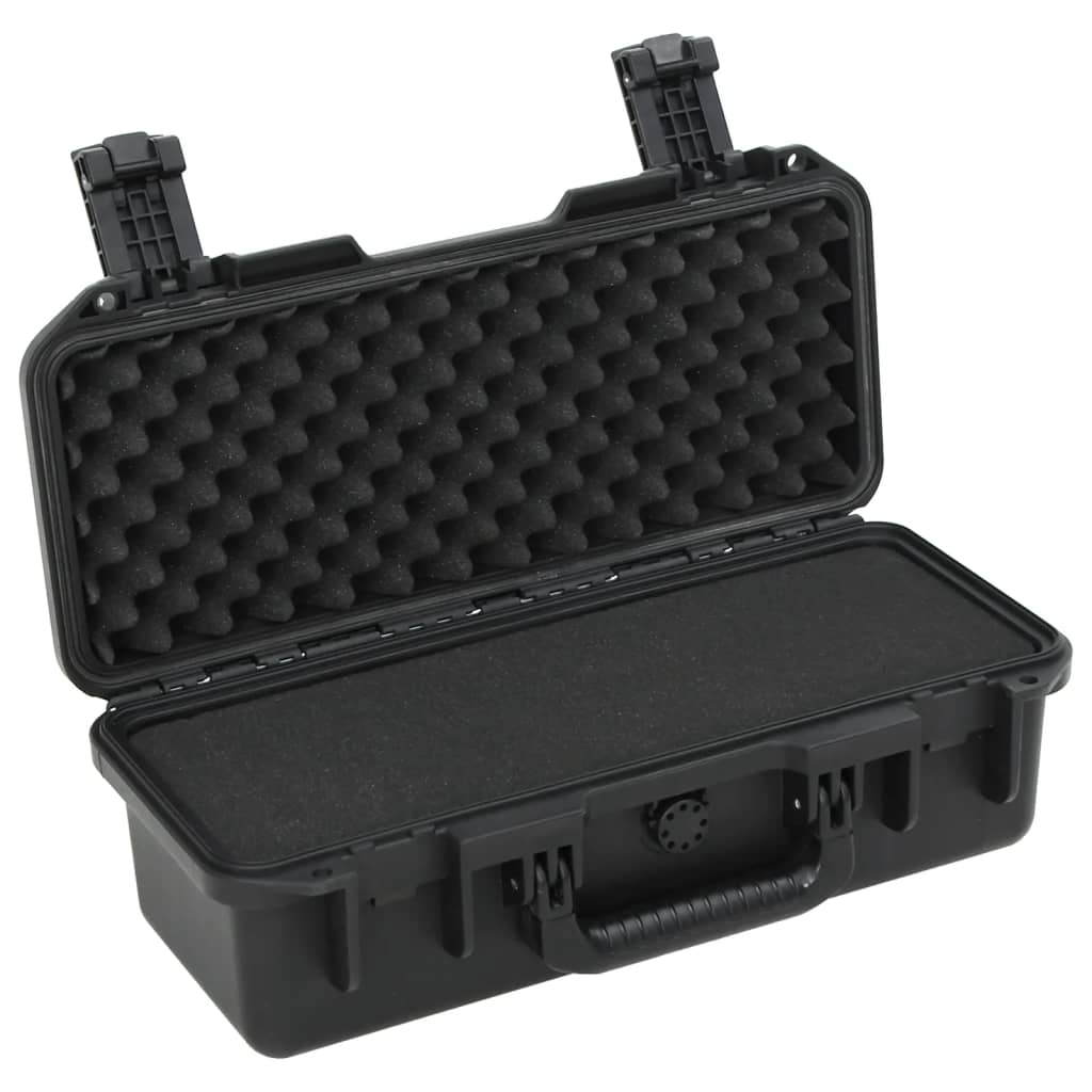 Vidaxl flightcase draagbaar 46,5x21,5x17,5 cm pp zwart