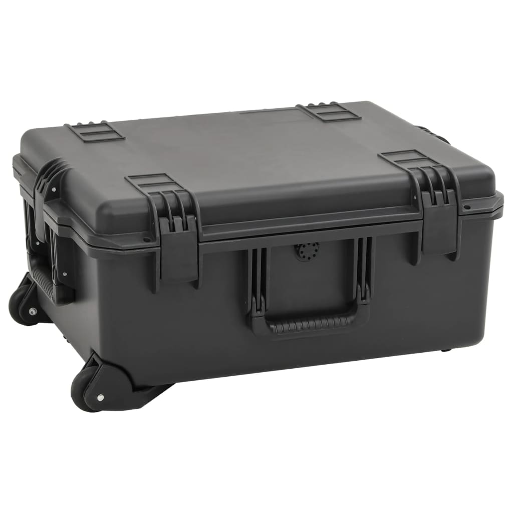 Vidaxl flightcase draagbaar 62,5x50x28,5 cm pp zwart