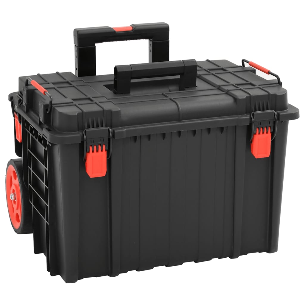 Vidaxl flightcase draagbaar 56,5x45,5x48 cm pp zwart