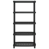 Vidaxl Storage Rack a 5 strati 93.5x45.5x194.5 cm Polypropene Black