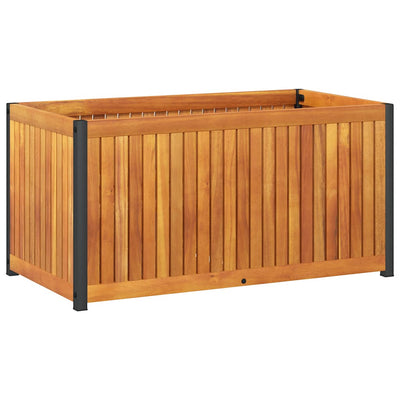 Casella di pianificazione Vidaxl 85x45x44 cm Acacia solida in legno e acciaio