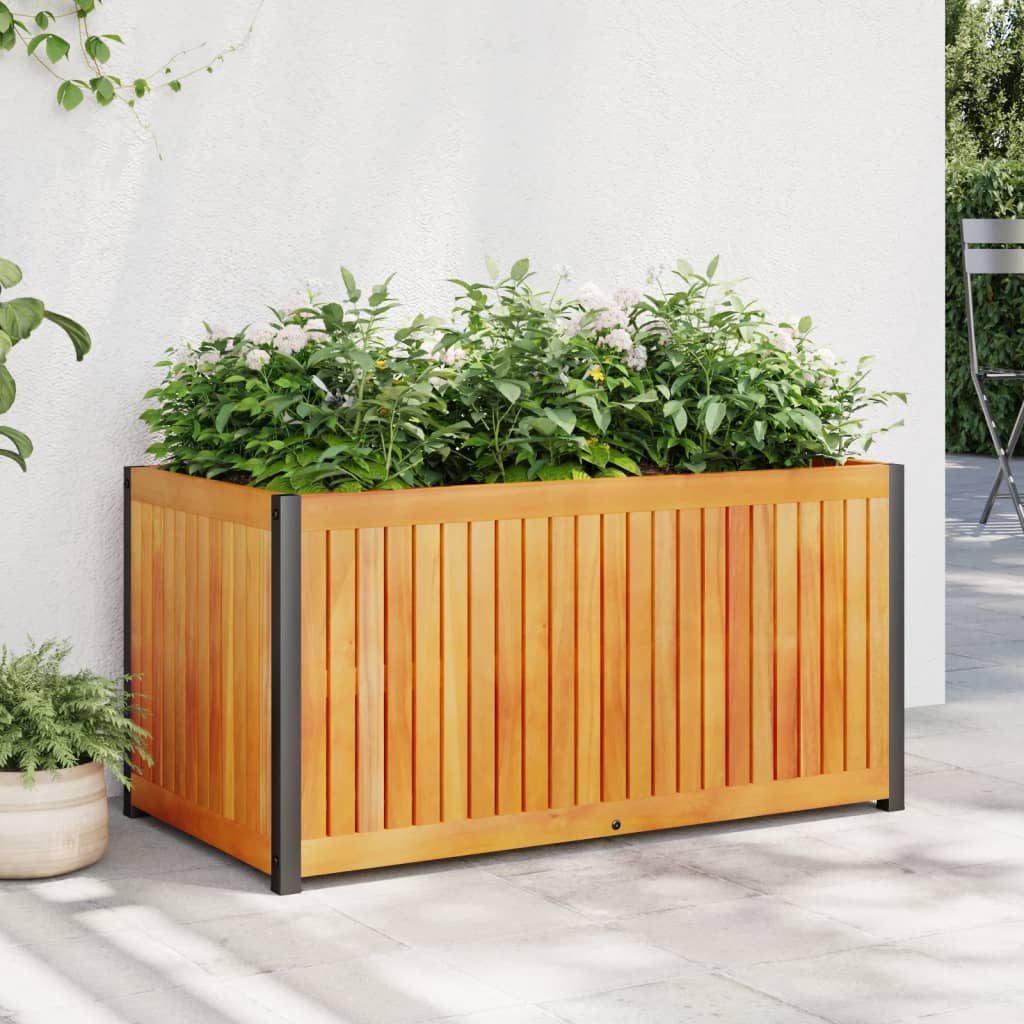 Vidaxl Planning Box 85x45x44 cm Acacia acacia y acero