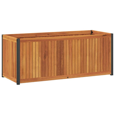 VidaXL Planning box 110x45x44 cm Solid acacia wood and steel