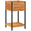 Vidaxl Planning Box con estante 45x45x80 cm de acacia sólida de madera y acero