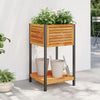 Scatola di pianificazione Vidaxl con scaffale 45x45x80 cm Acacia solida in legno e acciaio