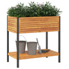 Plantilla Vidaxl con estante 80x45x80 cm de madera de acacia sólida y acero