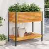 Plantilla Vidaxl con estante 80x45x80 cm de madera de acacia sólida y acero