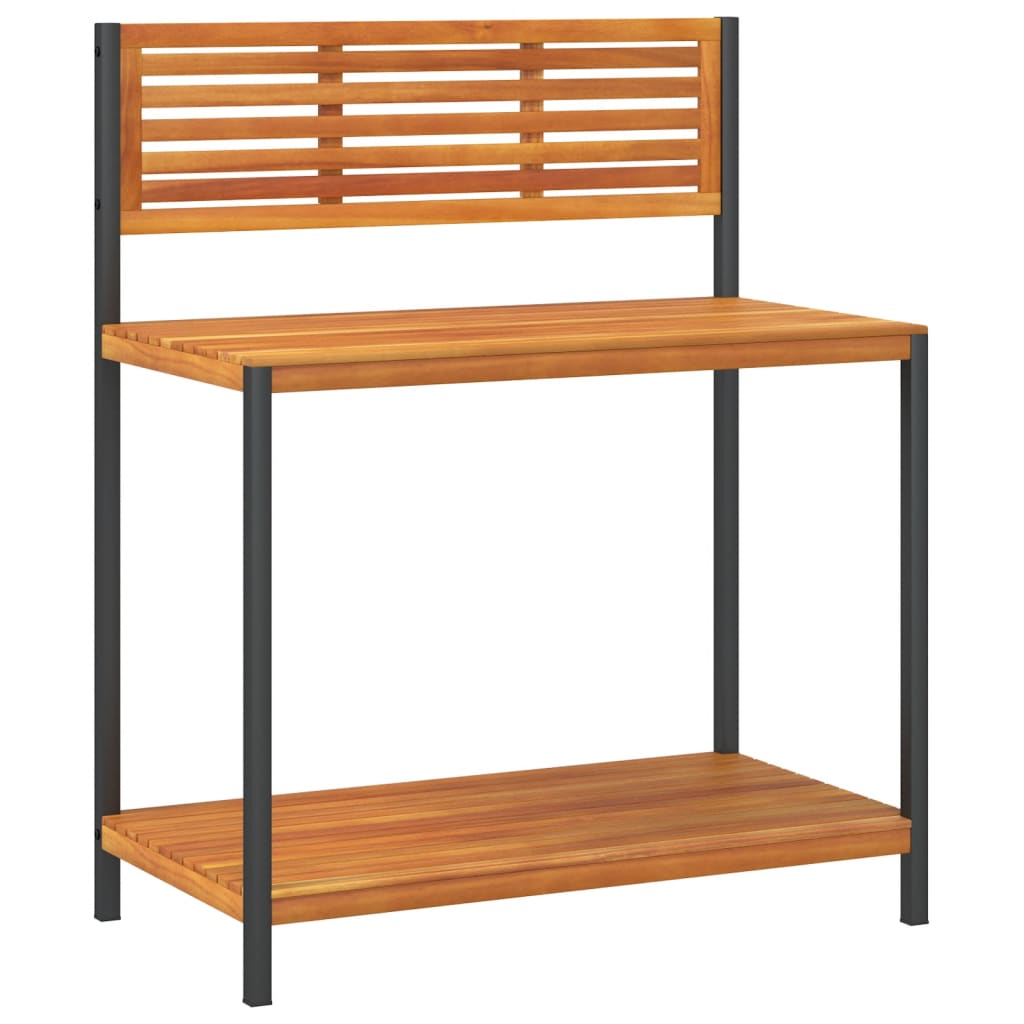 Vidaxl Gardening Tabella 90x50x110 cm Acacia solida e acciaio