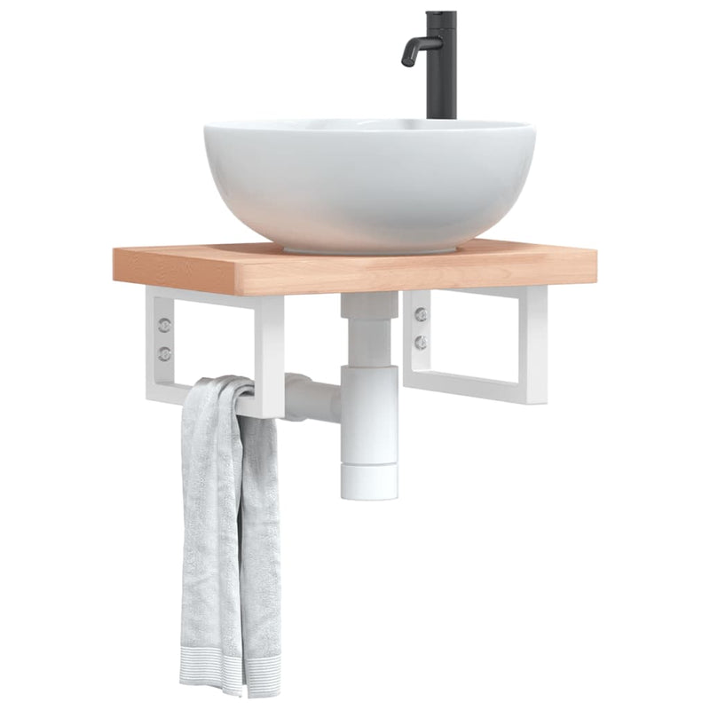 Staffe da parete Vidaxl per lavandino 2 PC acciaio rettangolare