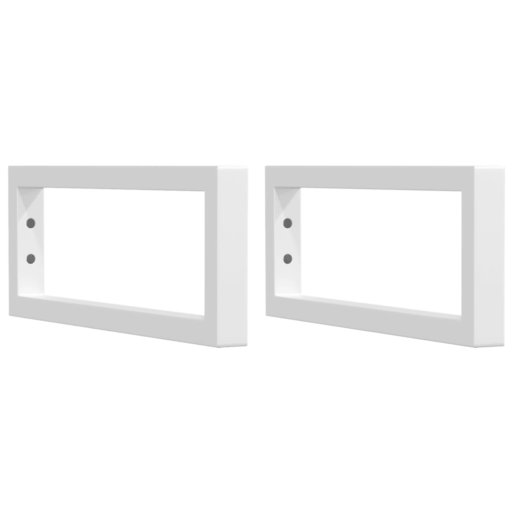 Staffe da parete Vidaxx per lavello 2 pezzi rettangolari in acciaio bianco
