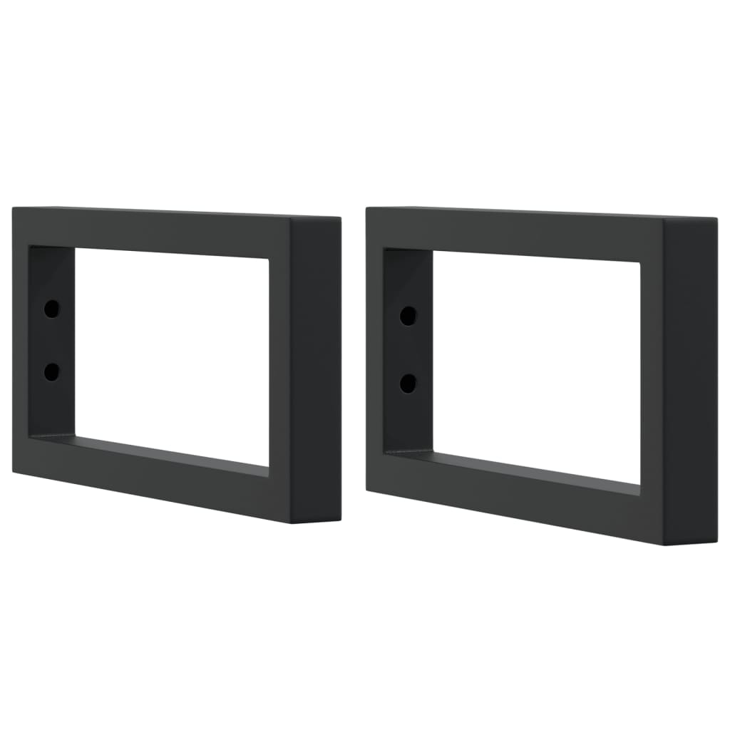 Staffe da parete Vidaxl per lavandino 2 St Rettangolare Black