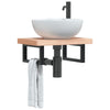 Staffe da parete Vidaxl per lavandino 2 St Rettangolare Black