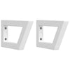 Vidaxl wandbeugels voor wasbak 2 st trapezium staal wit