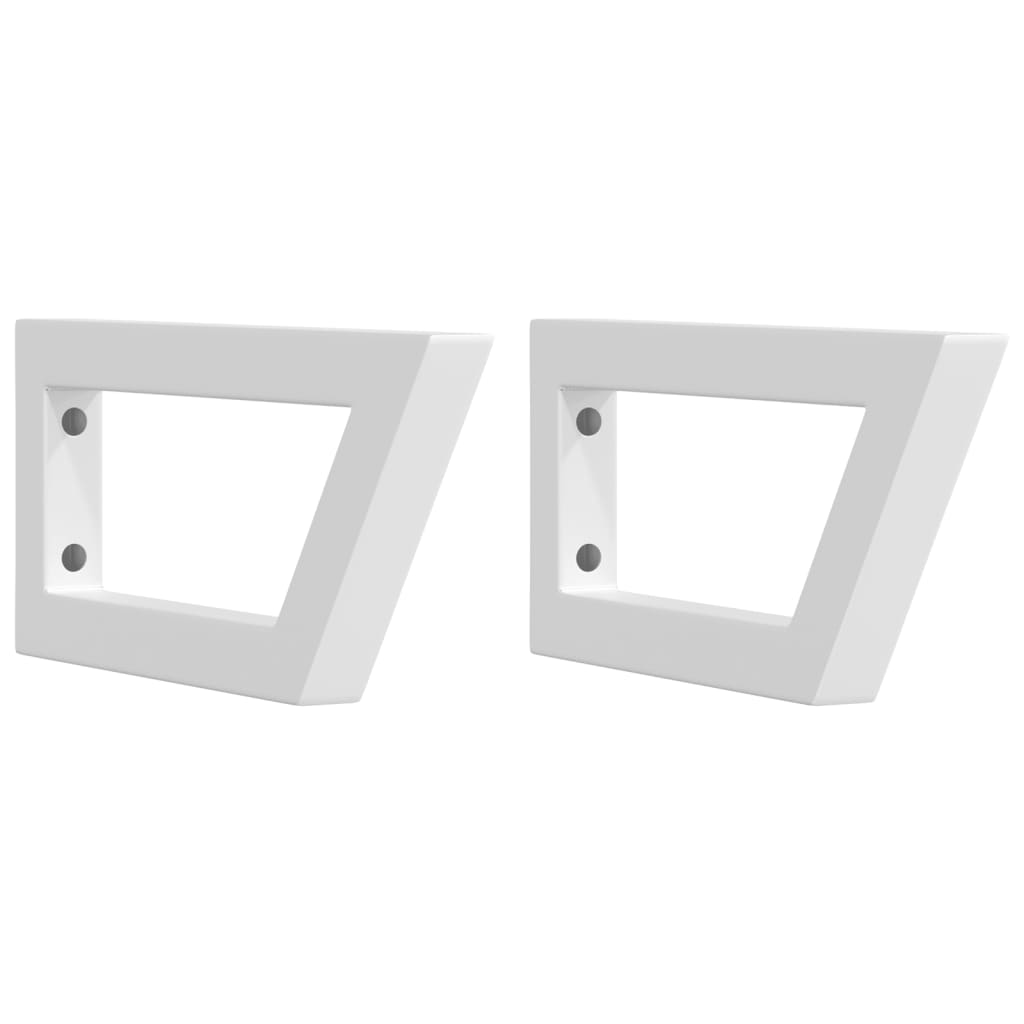 Vidaxx soportes de pared para fregadero 2 piezas trapecio acero blanco
