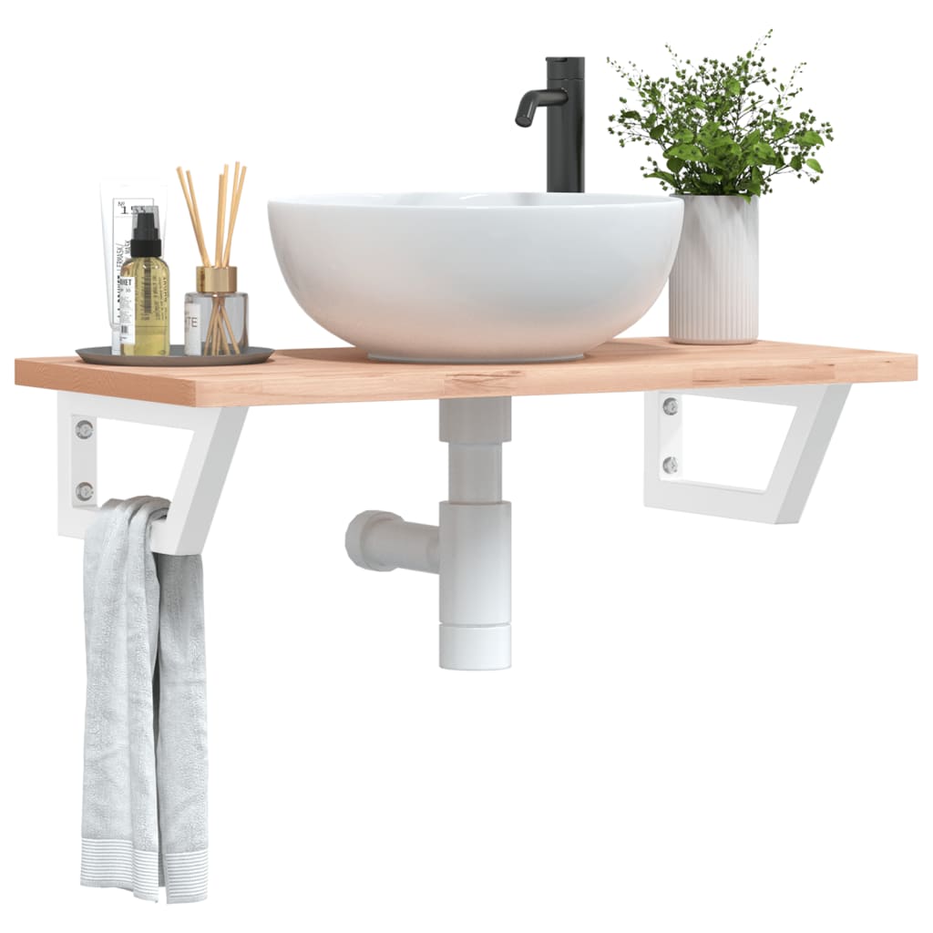 Vidaxx soportes de pared para fregadero 2 piezas trapecio acero blanco