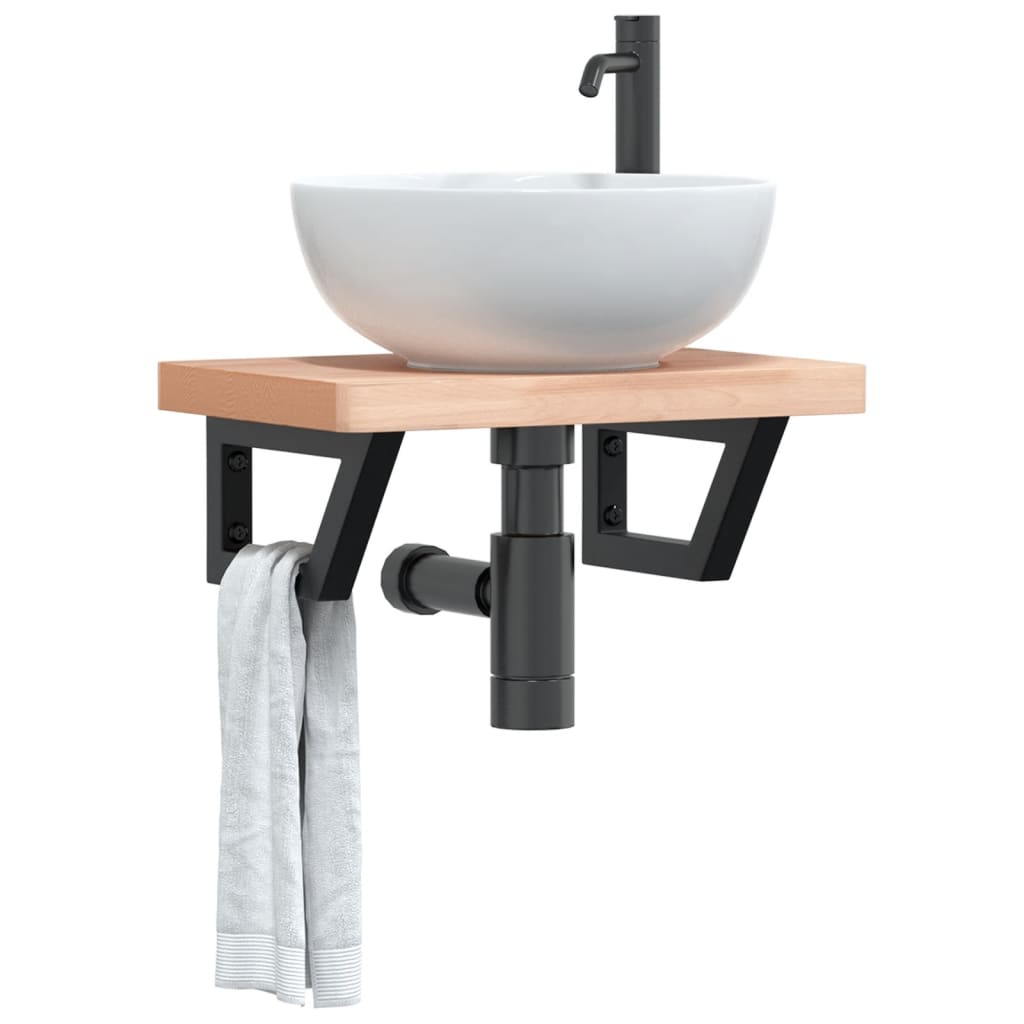 Staffe da parete Vidaxl per lavandino 2 St Trapezoidale Black