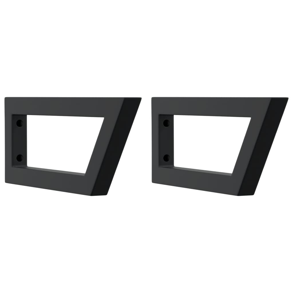 Staffe da parete Vidaxx per lavello 2 pezzi trapezio in acciaio nero