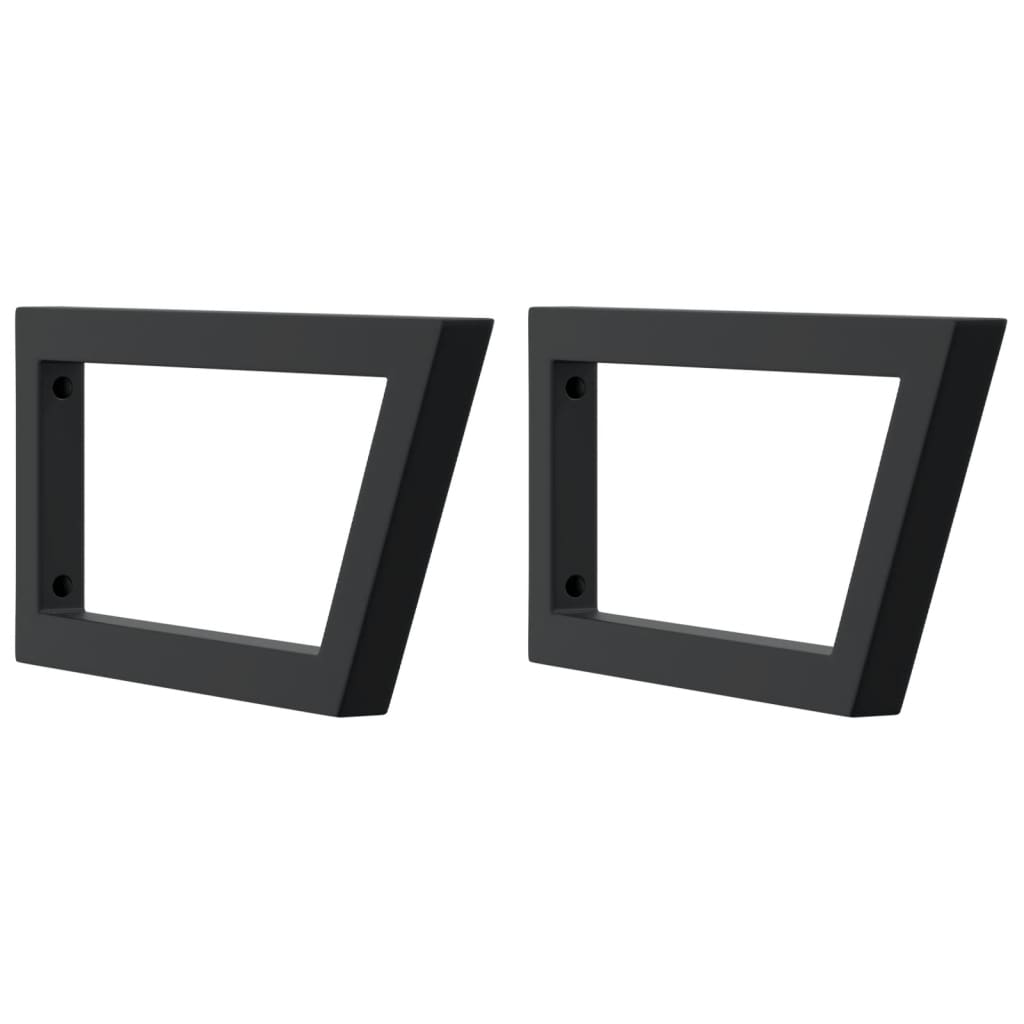 Guardaces de pared Vidaxl para fregadero 2 st de acero trapezoidal negro