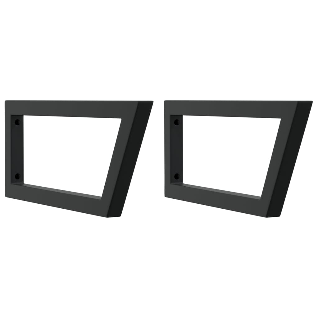 Staffe da parete Vidaxx per lavello 2 pezzi trapezio in acciaio nero