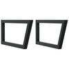 Staffe da parete Vidaxx per lavello 2 pezzi trapezio in acciaio nero