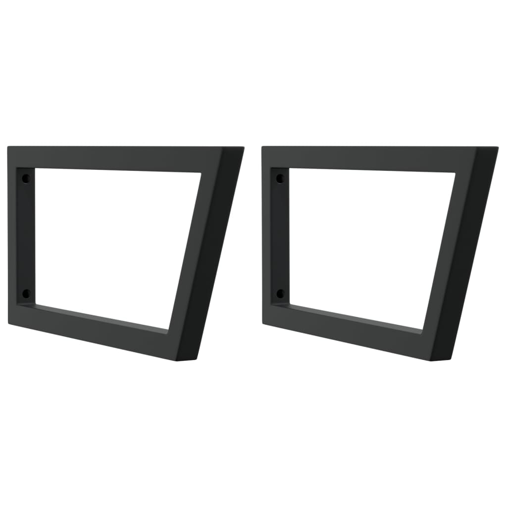 Staffe da parete Vidaxx per lavello 2 pezzi trapezio in acciaio nero