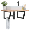 Staffe da parete Vidaxl per lavandino 2 St Trapezoidale Black