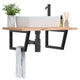 Staffe da parete Vidaxl per lavandino 2 St Trapezoidale Black