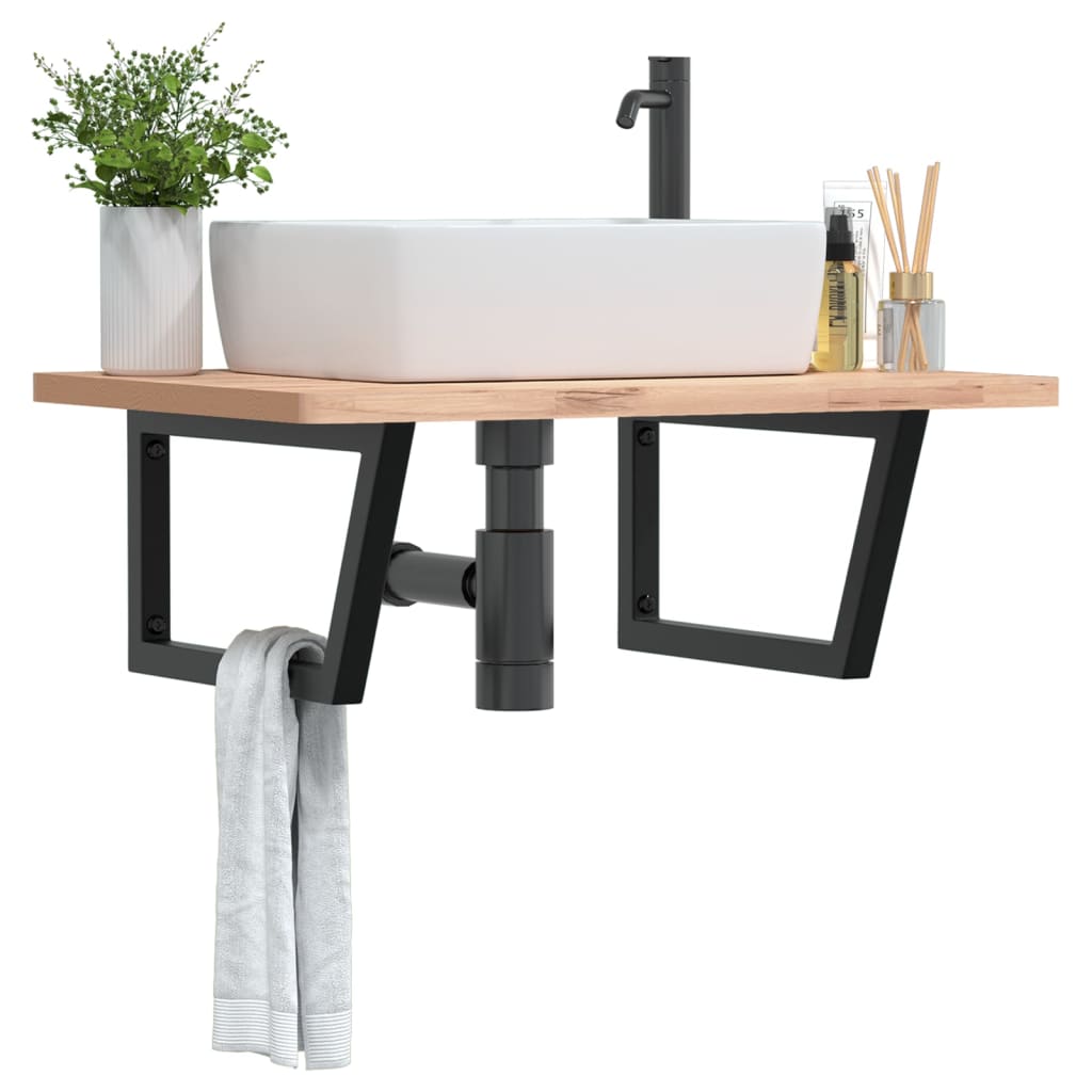 Staffe da parete Vidaxl per lavandino 2 St Trapezoidale Black