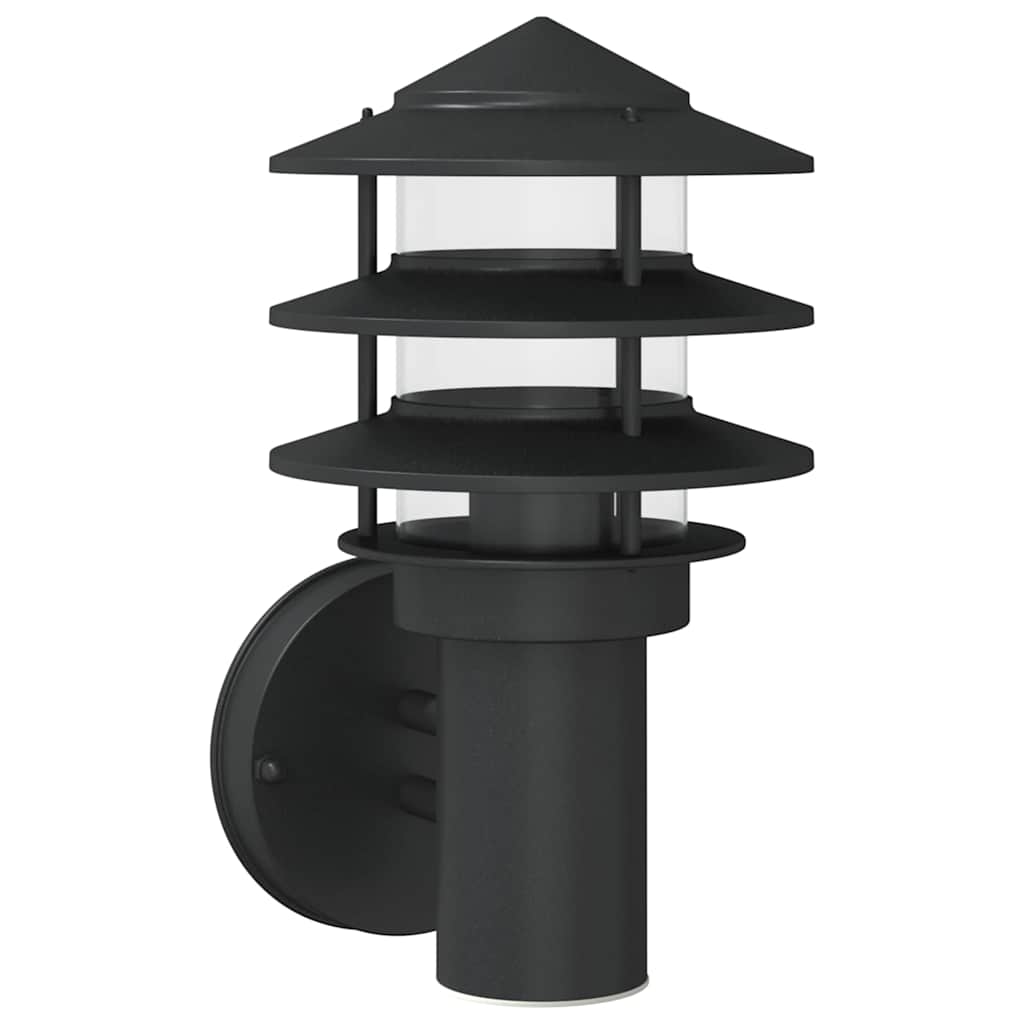 Vidaxl Lampada da parete da esterno in acciaio inossidabile nero