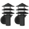 Vidaxl Lampade a parete da esterno 2 St Acciaio inossidabile nero