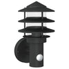 Vidaxl Lampada a parete da esterno con sensore in acciaio inossidabile nero