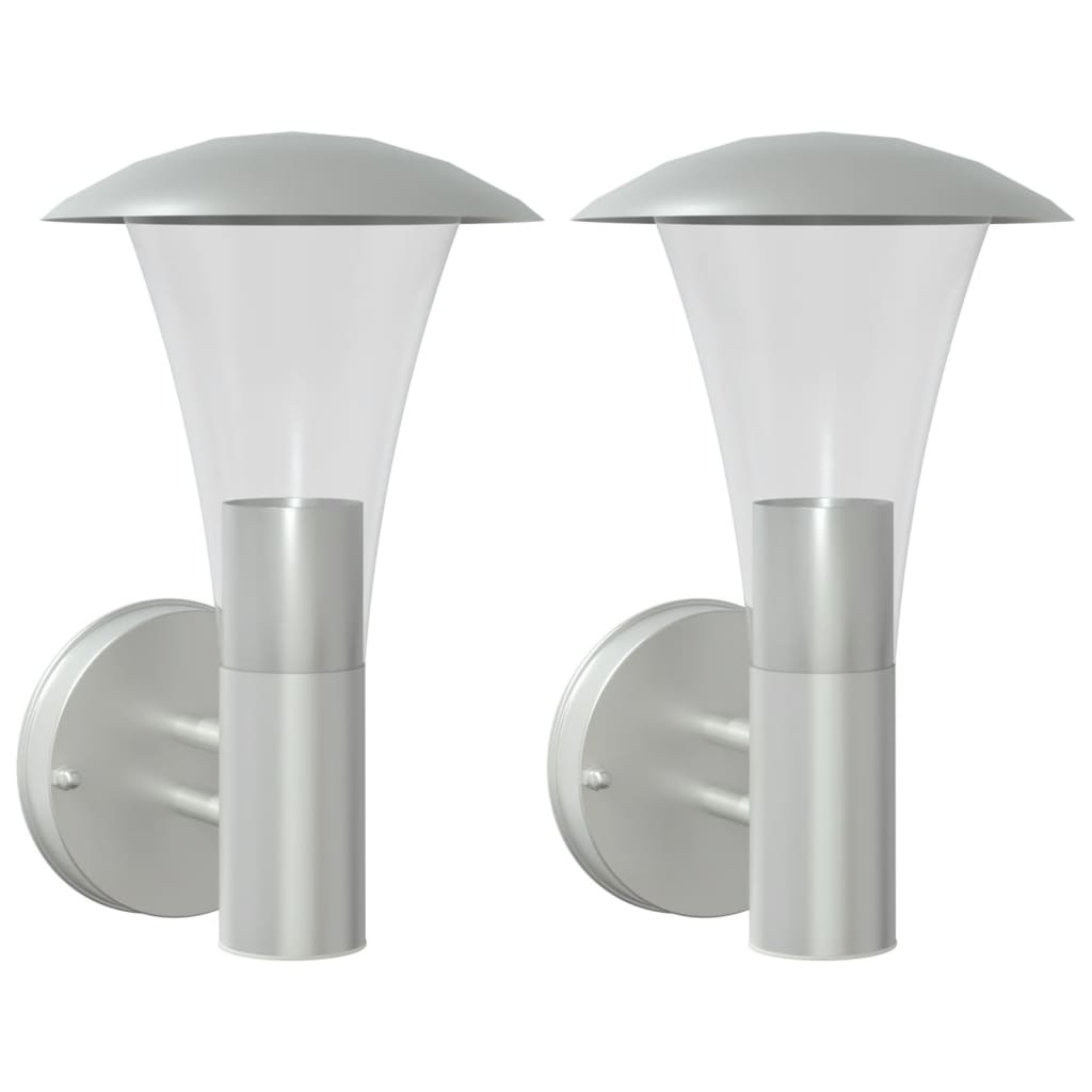 Vidaxl Lampade a parete da esterno 2 St Acciaio inossidabile colorato