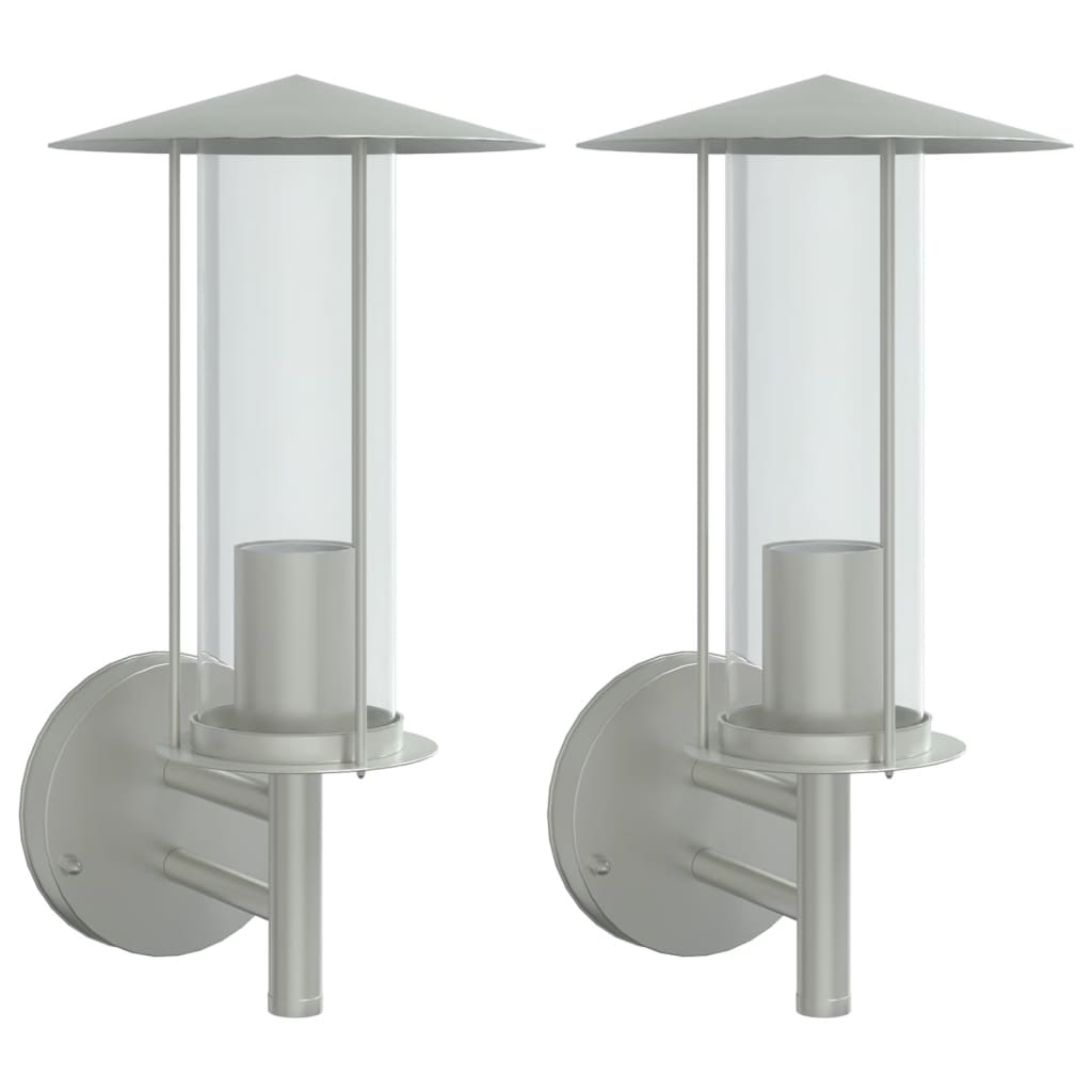 Vidaxl Lampade a parete da esterno 2 St Acciaio inossidabile colorato