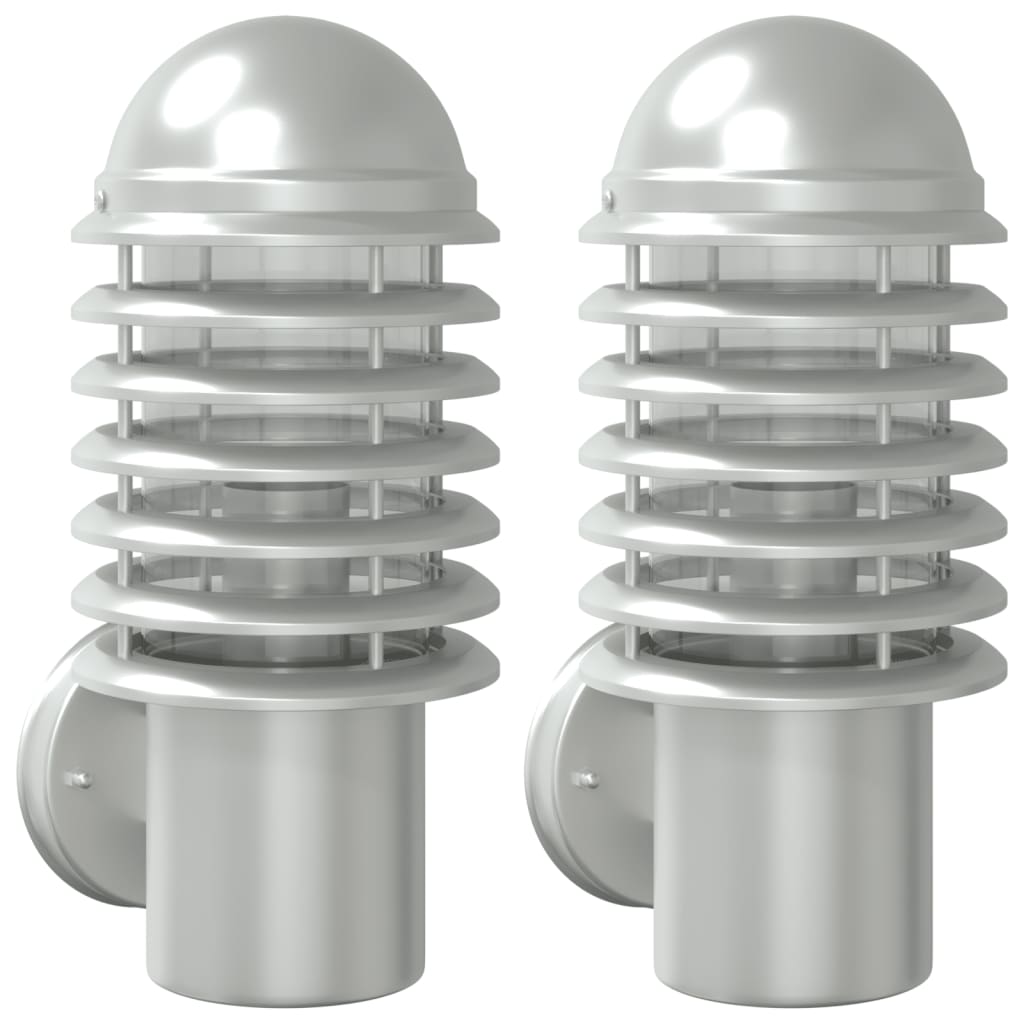 Vidaxl Lampade a parete da esterno 2 St Acciaio inossidabile colorato
