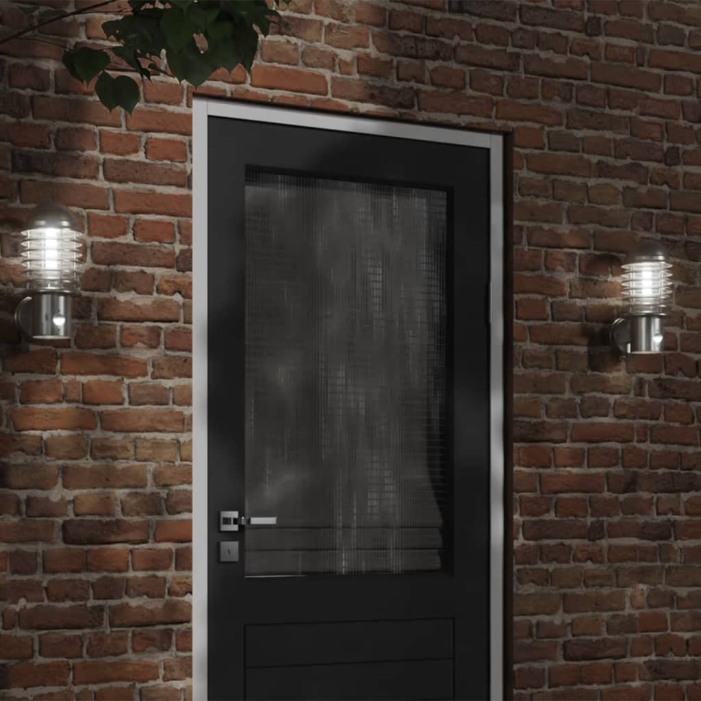 Vidaxl Lampade a parete da esterno 2 St con sensori in acciaio inossidabile colorato