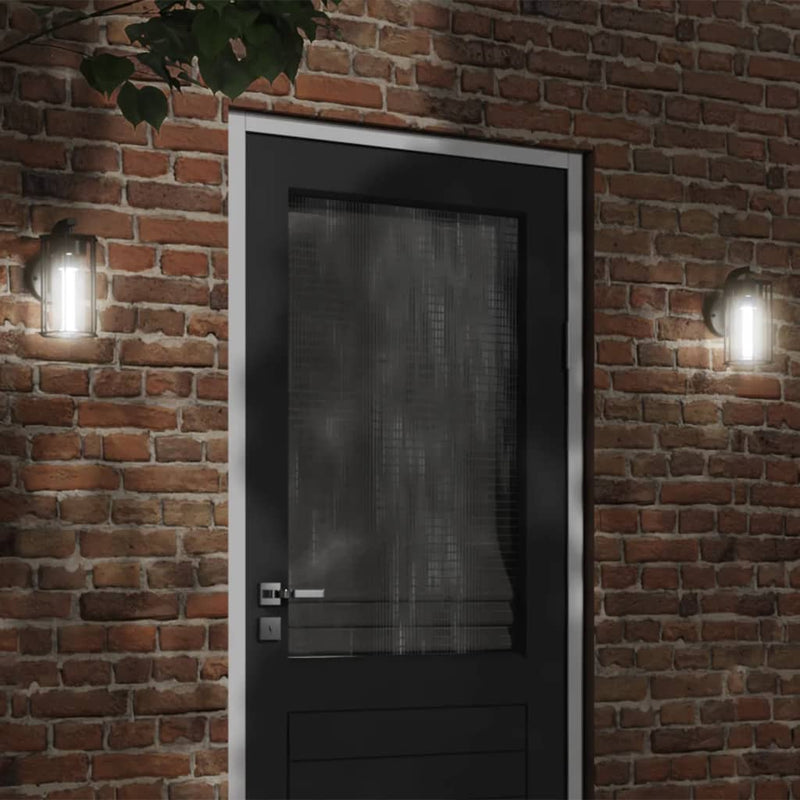 Vidaxl Lámparas de pared al aire libre 2 de acero inoxidable