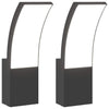 Vidaxl Lampade a parete da esterno 2 St Caschi LED in alluminio nero