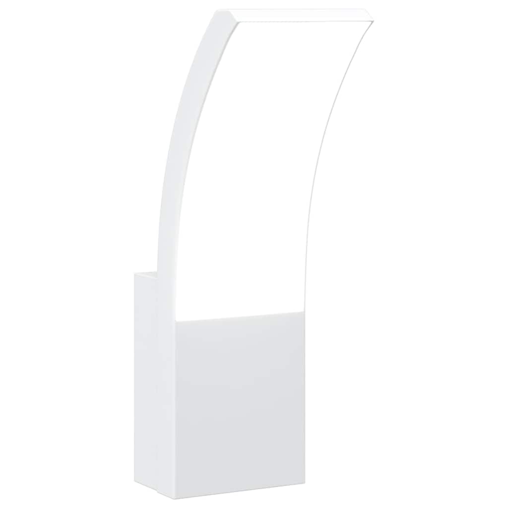 Vidaxl buitenwandlamp led gegoten aluminium wit