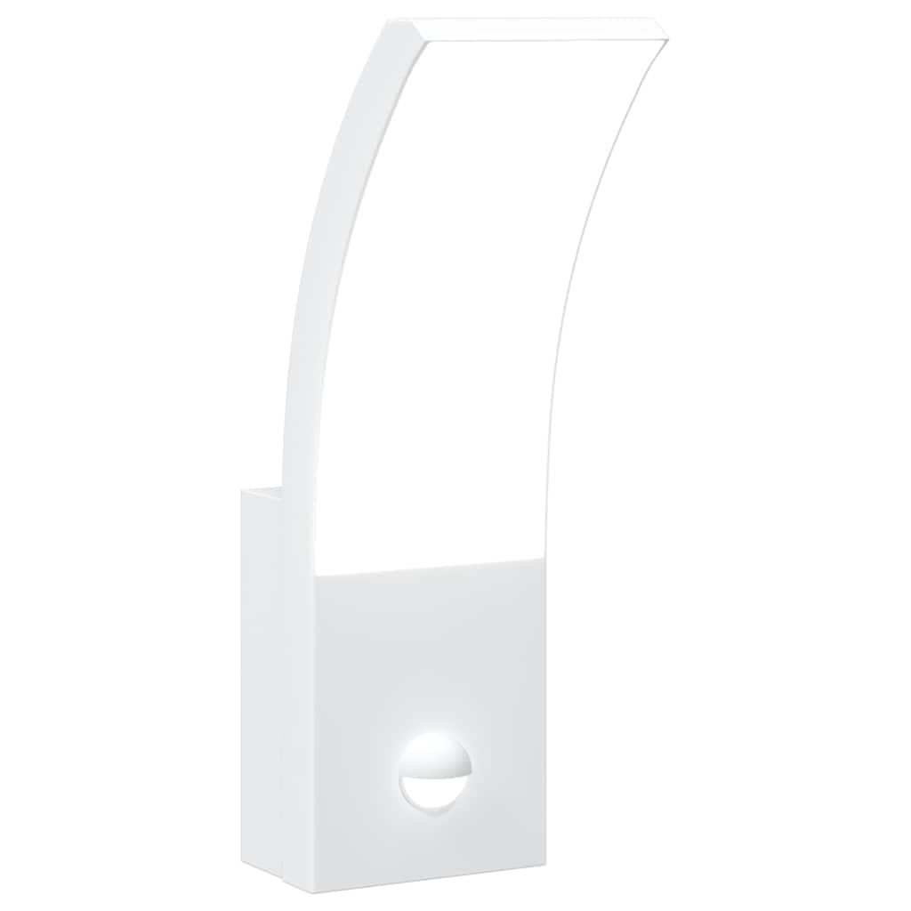 Vidaxl Lampada da parete da esterno LED con sensori Cast in alluminio bianco