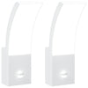 Vidaxl lámparas de pared al aire libre 2 st LED con sensores de aluminio fundido blanco