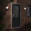 Vidaxl lámparas de pared al aire libre 2 st LED con sensores de aluminio fundido negro