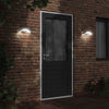 Vidaxl lámparas de pared al aire libre 2 st LED con sensores de aluminio fundido negro