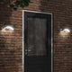 Vidaxl lámparas de pared al aire libre 2 st LED con sensores de aluminio fundido negro