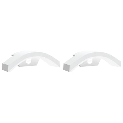 Vidaxl buitenwandlampen 2 st led met sensors gegoten aluminium wit