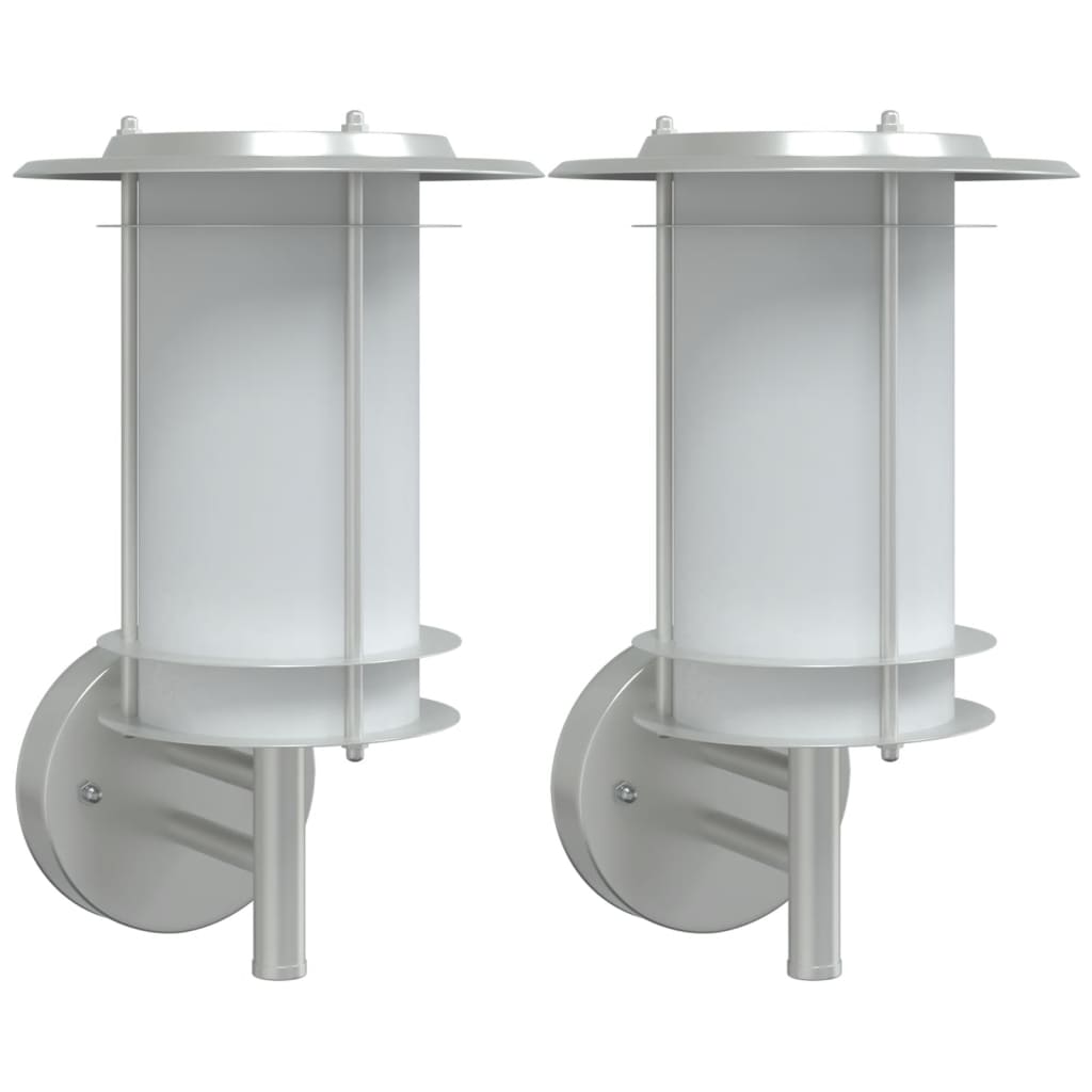 Vidaxl Lampade a parete da esterno 2 St Acciaio inossidabile colorato