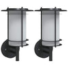 Vidaxl Lampade a parete da esterno 2 St Acciaio inossidabile nero