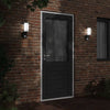 Vidaxl Lámparas de pared al aire libre 2 st con sensores de acero inoxidable negro