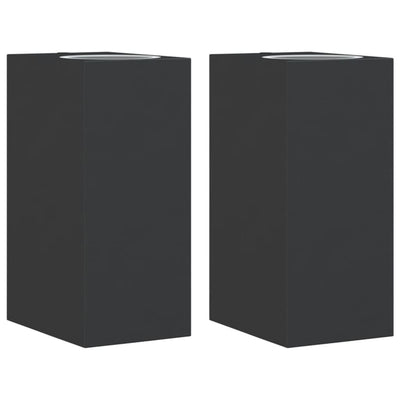 Vidaxl outdoor wall lamps 2 sted aluminum black
