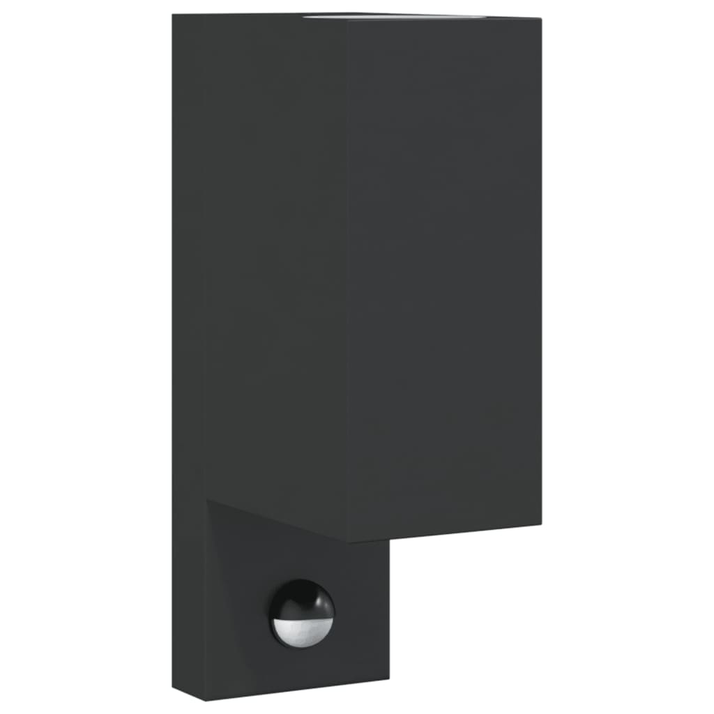 Vidaxl Lampada da parete da esterno con sensore fuso in alluminio nero