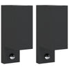 Vidaxl Lámparas de pared al aire libre 2 pts con sensores de aluminio fundido negro